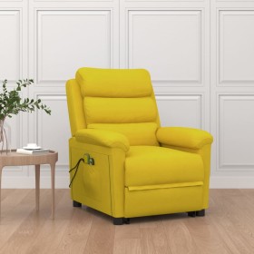 Sillón de masaje elevable terciopelo amarillo