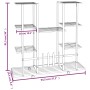 Weißer Blumenständer aus Eisen mit Rädern 94,5 x 24,5 x 91,5 cm von vidaXL, Topfständer - Ref: Foro24-343122, Preis: 60,97 €,...