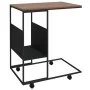 Beistelltisch mit schwarzen Sperrholzrädern 55x36x63,5 cm von vidaXL, Couchtisch - Ref: Foro24-343108, Preis: 40,58 €, Rabatt: %