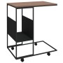 Beistelltisch mit schwarzen Sperrholzrädern 55x36x63,5 cm von vidaXL, Couchtisch - Ref: Foro24-343108, Preis: 41,33 €, Rabatt: %