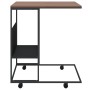 Beistelltisch mit schwarzen Sperrholzrädern 55x36x63,5 cm von vidaXL, Couchtisch - Ref: Foro24-343108, Preis: 41,33 €, Rabatt: %