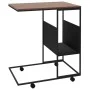 Beistelltisch mit schwarzen Sperrholzrädern 55x36x63,5 cm von vidaXL, Couchtisch - Ref: Foro24-343108, Preis: 40,58 €, Rabatt: %