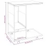 Beistelltisch mit schwarzen Sperrholzrädern 55x36x63,5 cm von vidaXL, Couchtisch - Ref: Foro24-343108, Preis: 40,58 €, Rabatt: %