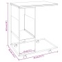 Beistelltisch mit schwarzen Sperrholzrädern 55x36x63,5 cm von vidaXL, Couchtisch - Ref: Foro24-343108, Preis: 41,33 €, Rabatt: %