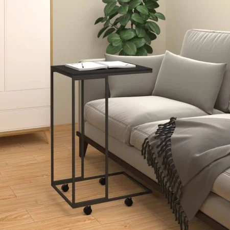 Auxiliary cabinet with wheels black plywood 40x30x63.5 cm by vidaXL, Coffee table - Ref: Foro24-343097, Price: 34,70 €, Disco...
