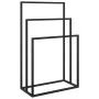 Black iron standing towel rack 48x24x79 cm by vidaXL, Towel racks - Ref: Foro24-343090, Price: 46,59 €, Discount: %