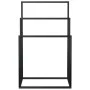 Black iron standing towel rack 48x24x79 cm by vidaXL, Towel racks - Ref: Foro24-343090, Price: 46,59 €, Discount: %