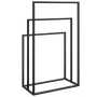Black iron standing towel rack 48x24x79 cm by vidaXL, Towel racks - Ref: Foro24-343090, Price: 46,59 €, Discount: %