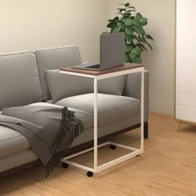 White plywood side table with wheels 55x35x70 cm by vidaXL, Coffee table - Ref: Foro24-343102, Price: 35,07 €, Discount: %