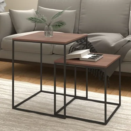 2-piece plywood and metal coffee table set by vidaXL, Coffee table - Ref: Foro24-343112, Price: 55,67 €, Discount: %