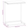Beistelltisch mit Rollen aus weißem Sperrholz 55x35x70 cm von vidaXL, Couchtisch - Ref: Foro24-343102, Preis: 35,43 €, Rabatt: %