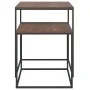 2-teiliges Couchtisch-Set aus Sperrholz und Metall von vidaXL, Couchtisch - Ref: Foro24-343112, Preis: 55,67 €, Rabatt: %