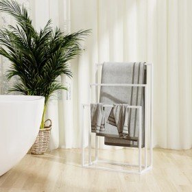Free-standing white iron towel rack 48x24x79 cm by vidaXL, Towel racks - Ref: Foro24-343091, Price: 51,85 €, Discount: %