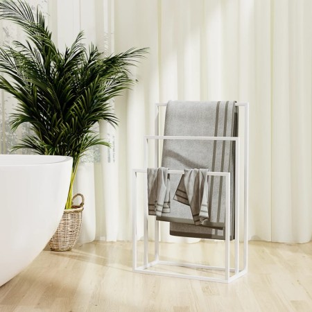 Free-standing white iron towel rack 48x24x79 cm by vidaXL, Towel racks - Ref: Foro24-343091, Price: 51,85 €, Discount: %