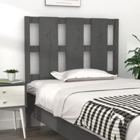 Solid gray pine wood bed headboard 95.5x4x100 cm by vidaXL, Headboards and footboards - Ref: Foro24-817972, Price: 28,70 €, D...
