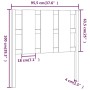 Bettkopfteil aus massivem grauem Kiefernholz, 95,5 x 4 x 100 cm von vidaXL, Kopf- und Fußteile - Ref: Foro24-817972, Preis: 2...