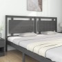 Cabecero de cama madera maciza de pino gris 205,5x4x100 cm de vidaXL, Cabeceros y pies de cama - Ref: Foro24-817962, Precio: ...