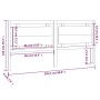 Cabecero de cama madera maciza de pino gris 205,5x4x100 cm de vidaXL, Cabeceros y pies de cama - Ref: Foro24-817962, Precio: ...