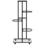 Blumenständer 5 Höhen und Räder aus schwarzem Eisen 44x23x100cm von vidaXL, Topfständer - Ref: Foro24-343117, Preis: 41,15 €,...
