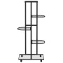 Blumenständer 5 Höhen und Räder aus schwarzem Eisen 44x23x100cm von vidaXL, Topfständer - Ref: Foro24-343117, Preis: 41,87 €,...