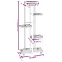 Blumenständer 5 Höhen und Räder aus schwarzem Eisen 44x23x100cm von vidaXL, Topfständer - Ref: Foro24-343117, Preis: 41,87 €,...