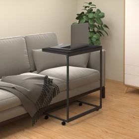Black plywood side table with wheels 55x35x70 cm by vidaXL, Coffee table - Ref: Foro24-343101, Price: 40,57 €, Discount: %