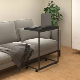 Black plywood side table with wheels 55x35x70 cm by vidaXL, Coffee table - Ref: Foro24-343101, Price: 39,85 €, Discount: %