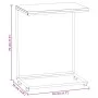 Schwarzer Beistelltisch aus Sperrholz mit Rollen 55x35x70 cm von vidaXL, Couchtisch - Ref: Foro24-343101, Preis: 39,85 €, Rab...