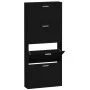 Mueble zapatero madera contrachapada negro 59x17x150 cm de vidaXL, Zapateros y organizadores de calzado - Ref: Foro24-342520,...