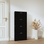 Black plywood shoe cabinet 59x17x150 cm by vidaXL, Shoe racks and shoe organizers - Ref: Foro24-342520, Price: 102,58 €, Disc...