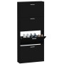 Black plywood shoe cabinet 59x17x150 cm by vidaXL, Shoe racks and shoe organizers - Ref: Foro24-342520, Price: 102,58 €, Disc...