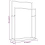 White iron standing towel rack 48x24x78.5 cm by vidaXL, Towel racks - Ref: Foro24-343088, Price: 43,66 €, Discount: %