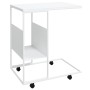 Weißer Beistelltisch aus Sperrholz mit Rollen 55x36x63,5 cm von vidaXL, Couchtisch - Ref: Foro24-343111, Preis: 38,53 €, Raba...