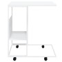 Weißer Beistelltisch aus Sperrholz mit Rollen 55x36x63,5 cm von vidaXL, Couchtisch - Ref: Foro24-343111, Preis: 38,53 €, Raba...
