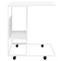 White plywood side table with wheels 55x36x63.5 cm by vidaXL, Coffee table - Ref: Foro24-343111, Price: 37,85 €, Discount: %
