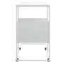Weißer Beistelltisch aus Sperrholz mit Rollen 55x36x63,5 cm von vidaXL, Couchtisch - Ref: Foro24-343111, Preis: 38,53 €, Raba...