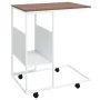 White plywood side table with wheels 55x36x63.5 cm by vidaXL, Coffee table - Ref: Foro24-343110, Price: 39,95 €, Discount: %
