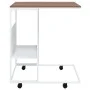 White plywood side table with wheels 55x36x63.5 cm by vidaXL, Coffee table - Ref: Foro24-343110, Price: 39,95 €, Discount: %