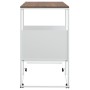 Weißer Beistelltisch aus Sperrholz mit Rollen 55x36x63,5 cm von vidaXL, Couchtisch - Ref: Foro24-343110, Preis: 40,39 €, Raba...