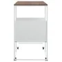 White plywood side table with wheels 55x36x63.5 cm by vidaXL, Coffee table - Ref: Foro24-343110, Price: 39,95 €, Discount: %
