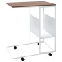 Weißer Beistelltisch aus Sperrholz mit Rollen 55x36x63,5 cm von vidaXL, Couchtisch - Ref: Foro24-343110, Preis: 40,39 €, Raba...