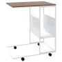White plywood side table with wheels 55x36x63.5 cm by vidaXL, Coffee table - Ref: Foro24-343110, Price: 39,95 €, Discount: %