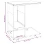 Weißer Beistelltisch aus Sperrholz mit Rollen 55x36x63,5 cm von vidaXL, Couchtisch - Ref: Foro24-343110, Preis: 39,95 €, Raba...