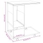 Weißer Beistelltisch aus Sperrholz mit Rollen 55x36x63,5 cm von vidaXL, Couchtisch - Ref: Foro24-343110, Preis: 40,39 €, Raba...
