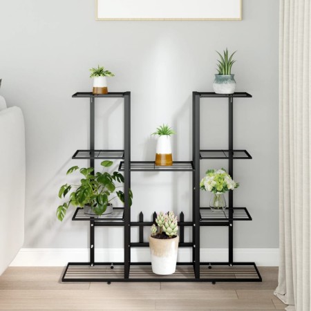 Blumenständer aus schwarzem Eisen, 94,5 x 25 x 89 cm von vidaXL, Topfständer - Ref: Foro24-343119, Preis: 65,23 €, Rabatt: %