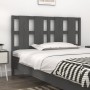 Solid gray pine wood bed headboard 125.5x4x100 cm by vidaXL, Headboards and footboards - Ref: Foro24-817982, Price: 49,72 €, ...