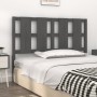 Bettkopfteil aus massivem grauem Kiefernholz, 125,5 x 4 x 100 cm von vidaXL, Kopf- und Fußteile - Ref: Foro24-817982, Preis: ...
