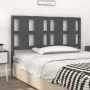 Bettkopfteil aus massivem grauem Kiefernholz, 125,5 x 4 x 100 cm von vidaXL, Kopf- und Fußteile - Ref: Foro24-817982, Preis: ...