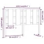 Bettkopfteil aus massivem grauem Kiefernholz, 125,5 x 4 x 100 cm von vidaXL, Kopf- und Fußteile - Ref: Foro24-817982, Preis: ...