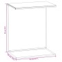 Weißer Beistelltisch aus Sperrholz, 55 x 35 x 66 cm von vidaXL, Couchtisch - Ref: Foro24-343095, Preis: 35,67 €, Rabatt: %
